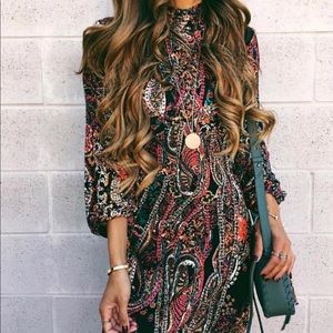 Free people paisley dress sz Xs